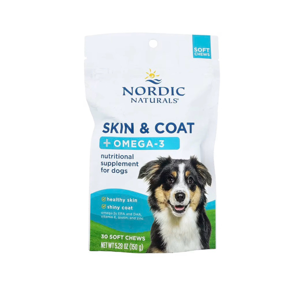 nordic naturals skin+coat Omega3 for dogs 30soft chews
