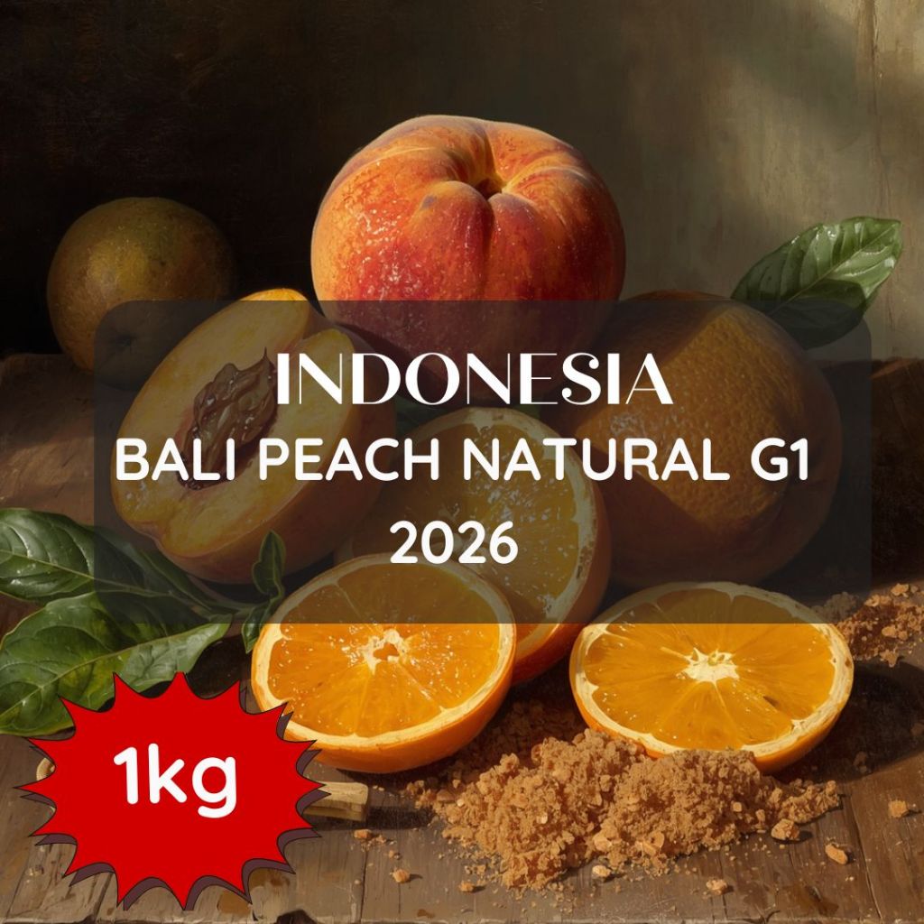 สารเมล็ดกาแฟ Indonesia Bali Peach Natural G1 2026 ขนาด 1000g