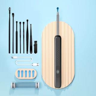 กําจัดขี้หู Ear พร้อมกล้อง สามารถดูได้ 360 องศา High-Definition Visible กันน้ําไฟ LED Wireless Ear Pick Set