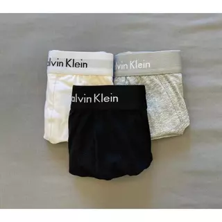 กางเกงในผู้ชายแพ็คCK 3 ชิ้น Icon Cotton Stretch ทรง Hip Briefสวมใส่สบาย ระบายอากาศได้ดี