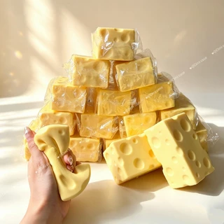 พร้อมส่ง สกุชชี่ ชีสก้อนใหญ่ ของเล่นสำหรับเด็ก มีกลิ่นหอม นุ่มฟู สโลว์ ส่งจากไทย