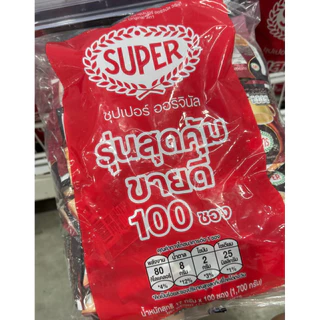 ซุปเปอร์กาแฟ 3 อิน 1 (100ซอง) ออริจินัลและเอสเปรซโซ่ ชงง่ายเพียงเติมน้ำร้อน