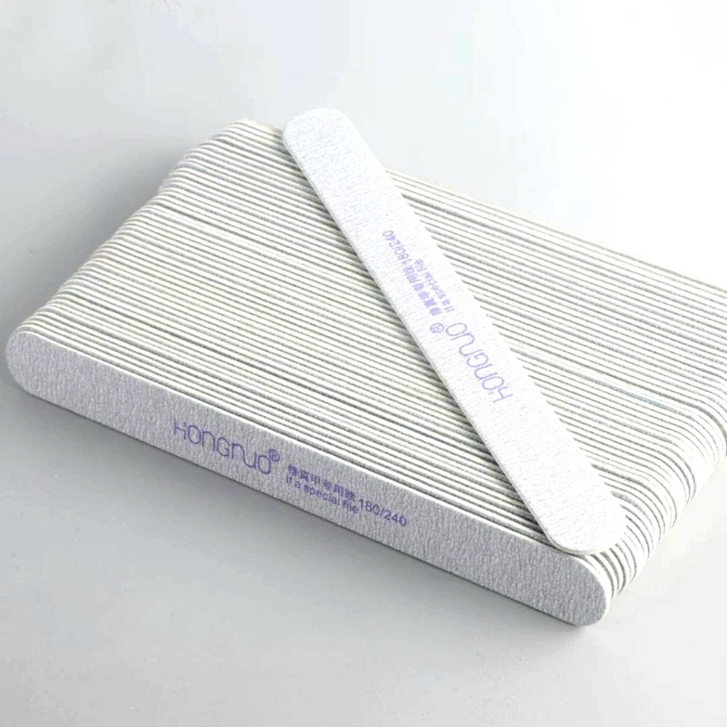 ตะไบบาง HONGNUO pack 50pcs. Thin File ทรงแคปซูล 180/240 grit  พร้อมส่ง