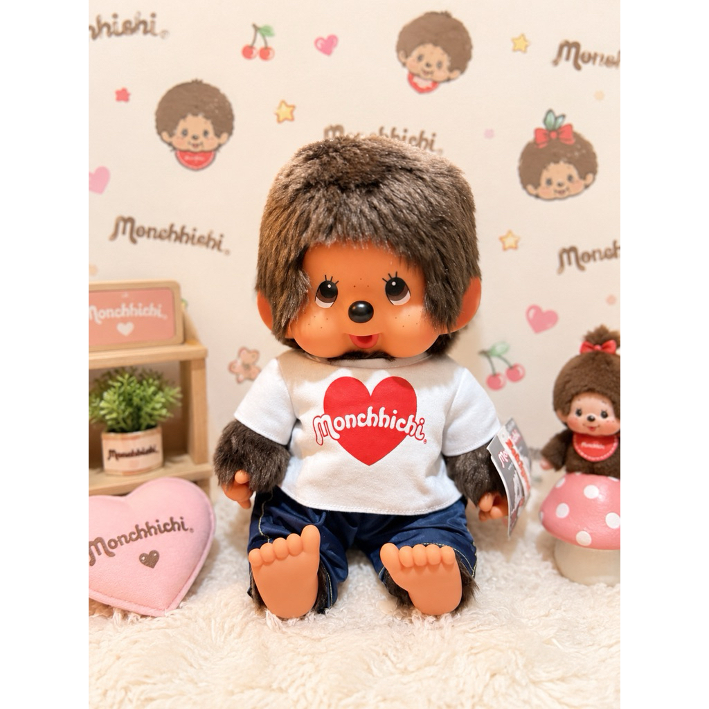 [พร้อมส่งด่วน!]🌟ใช้โค้ดลด🌟 Monchhichi Vintage(ขอคนเข้าใจงานวินเทจด้วยนะคะ😊) Size L/XL ตุ๊กตาพร้อมชุด ของแท้100%