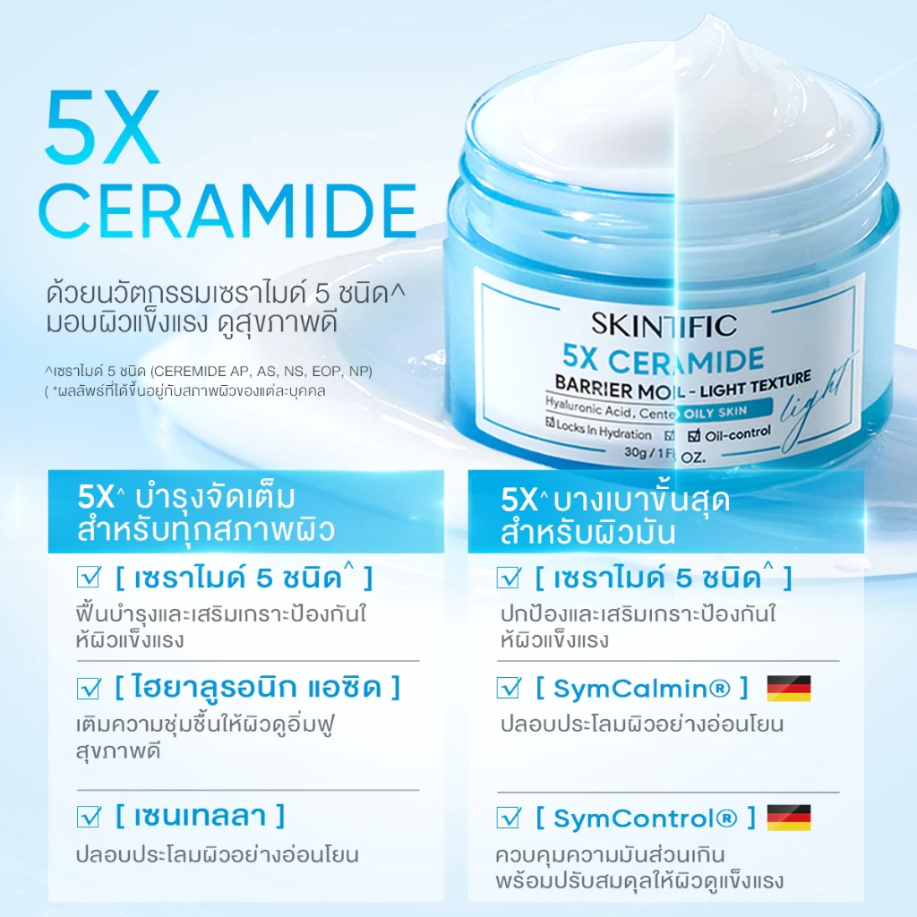 [NO.1]SKINTIFIC 5X Ceramide Barrier Moisturizer Gel มอยเจอร์ไรเซอร์ ครีมทาหน้า ฟื้นบำรุงเกราะป้องกันผิว ปลอบประโลมรอยแดง thumbnail 9