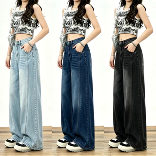 Muddy Barrel Jeans ทรงบาเรล กางเกงยีนส์ สไตล์เกาหลี แนววินเทจ เท้ากว้าง สวยๆเก๋ๆ