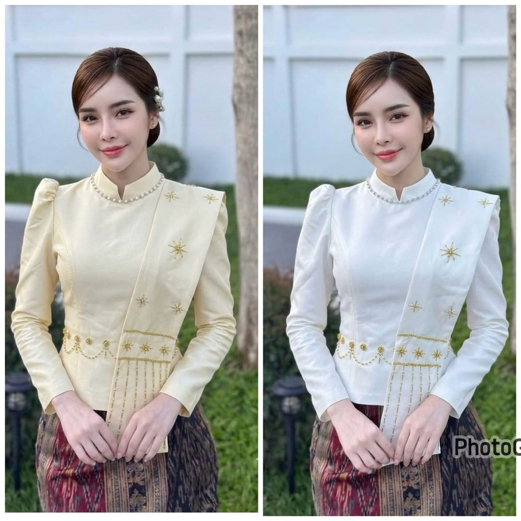 เสื้อไหมลาว ใส่ไปงานบวช