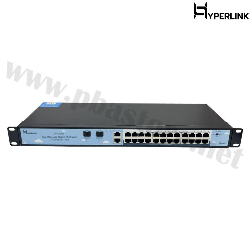 POE Switch 24CH 10/100/1000M + 2LAN Uplink Gigabit + 2SFP Cloud Managed Switch (จัดการพอร์ตบนมือถือ 