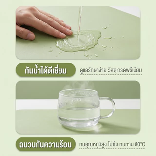 เสื่อหนังปูโต๊ะPU กันลื่น กันน้ํามัน สีพื้น แบบเรียบง่าย สําหรับนักเรียน คอมพิวเตอร์ แผ่นปูโต๊ะอเนกประสงค์