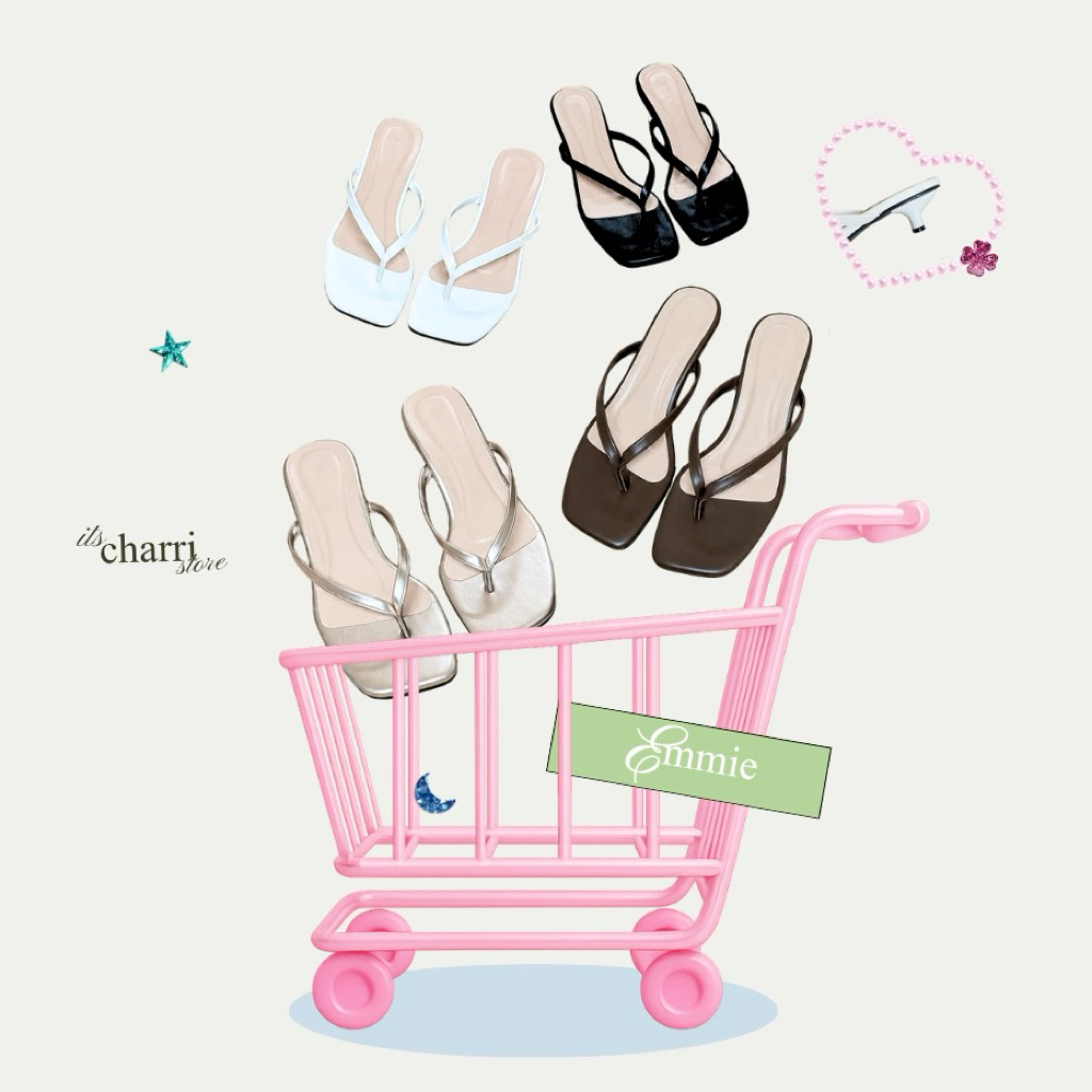 EMMIE (เอ็มมี่) 024 รองเท้าคีบ ส้นเตี้ย 1.5“