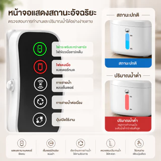 🛵ส่งทันที 🌈PetParadise.th✨น้ำพุแมวไร้สาย 2.2ลิตร Wireless Charger แบต 2600 mAh ใช้งานได้นาน 20 วัน