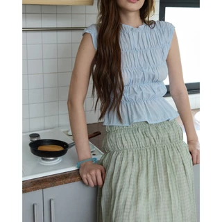 Pudee Sunny Smocked Top เสื้อแขนสั้นสม็อค