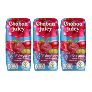 CHABAA ชบา น้ำผลไม้40% 180มล. แพค 3 กล่อง