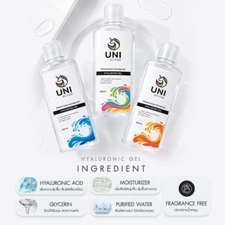 เจลหล่อลื่น UNI GEL สูตรน้ำ Hyaluronic Acid มี3สูตร ปกติ | อุ่น | เย็น ขนาด 200ml (ไม่ระบุชื่อ)