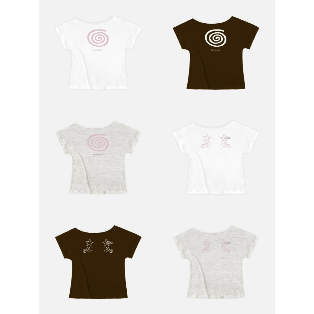 the pumpkins Lace Off-Shoulder Knit Collection เสื้อปาดไหล่คอลูกไม้ cotton100%