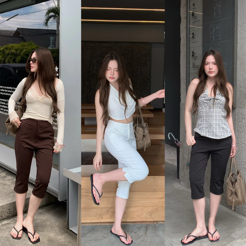 Capri Pants กางเกงคาปรี ปลายขาผ่าข้าง