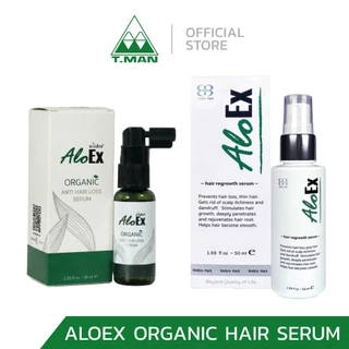 AloEx Organic Anti-HairLoss Serum เซรั่มสมุนไพรบำรุงศีรษะและเส้นผม (Leave-on) (50 ML)