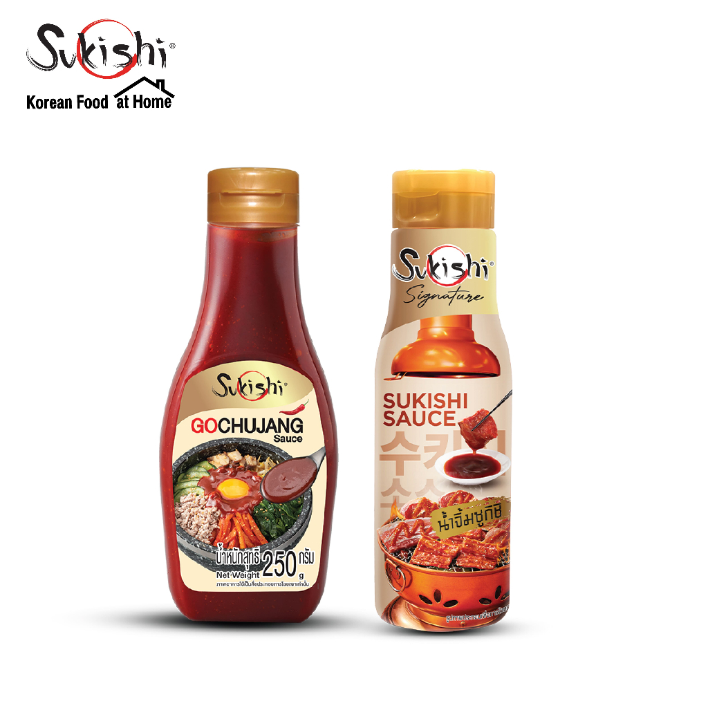 ซูกิชิ บีบีคิวซอส 250g คู่กับ โคชูจังซอส 250g