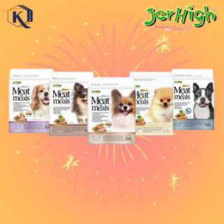 [ โปรโมชั่นแถมหมดสิ้นเดือนมิถุนายนนะคะ ] Jerhigh Meat as Meal ( 500g ) อาหารเม็ดนิ่ม