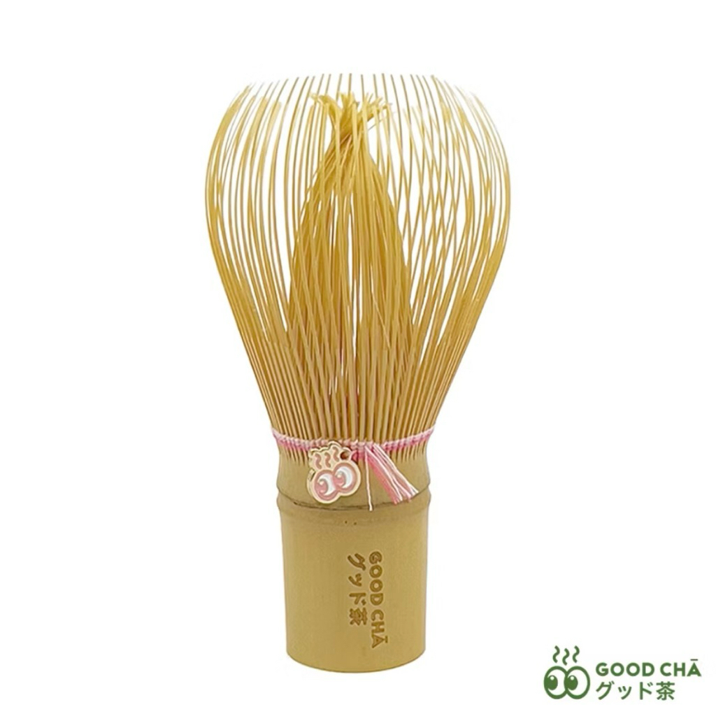 พร้อมส่ง NEW GOOD CHA - Chasen แปรงไม้ไผ่ตีมัทฉะ bamboo เชือกสีชมพูทูโทน