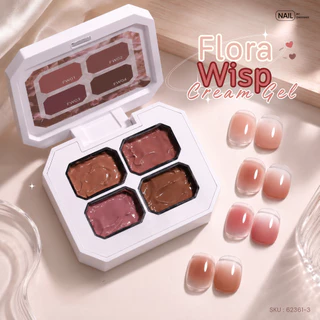 สีเจลพาเลทเนื้อครีมตลับ 4 ช่อง pat painting gel ไล่สีเล็บ ombre เพนท์เล็บได้