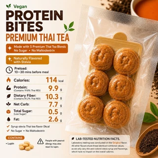 Vegan protein chewy bite - ถั่วกวนคลีน แคล lab test เจ fiber preload