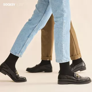 Socksy ถุงเท้าแอนตี้แบคทีเรียสีดำล้วน (แพ็ค 2 คู่, 10 คู่) รุ่น DK (ข้อกลาง) / รุ่น VK (ข้อสั้น)