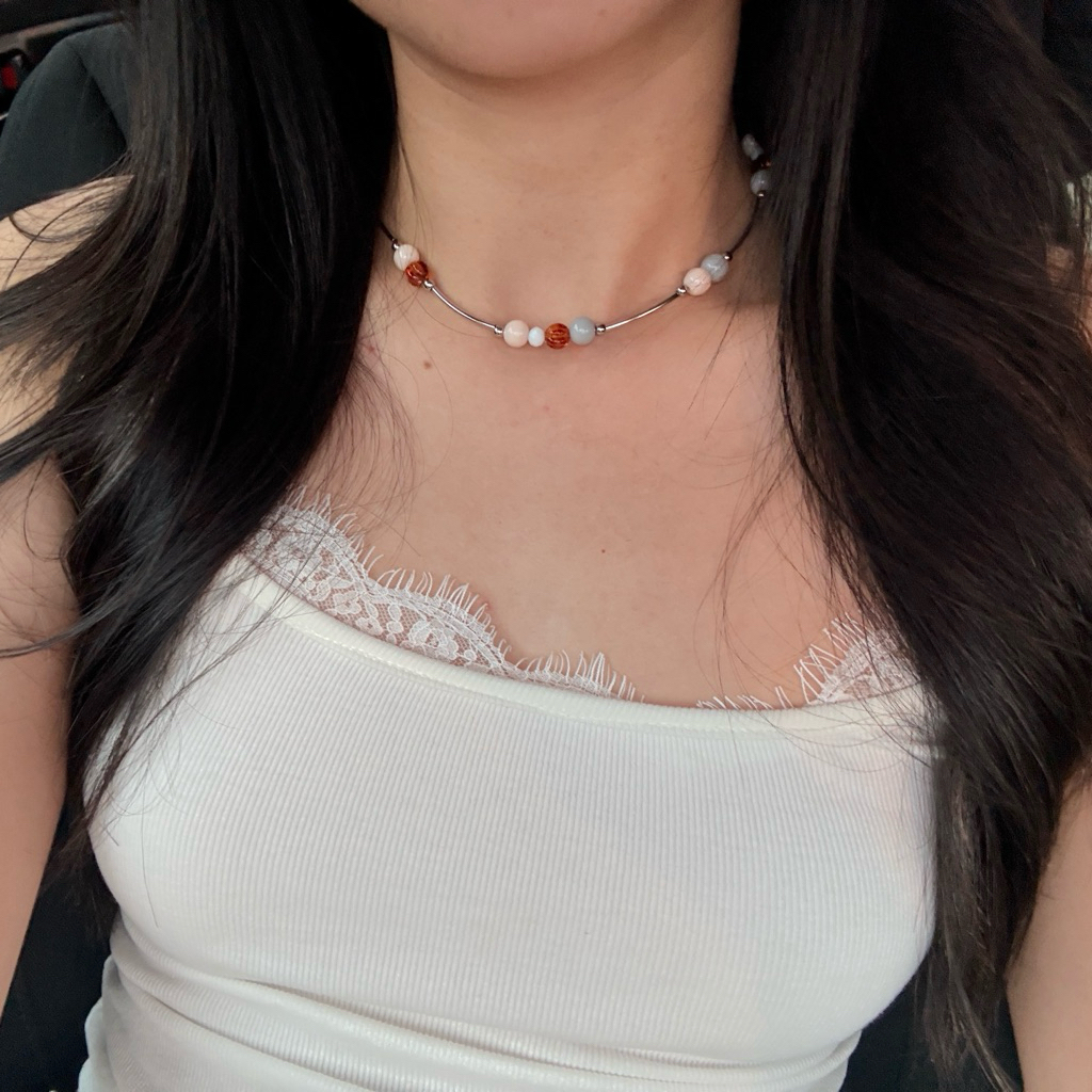 Lookpaadcollections - สร้อยคอลูกปัด silver necklace