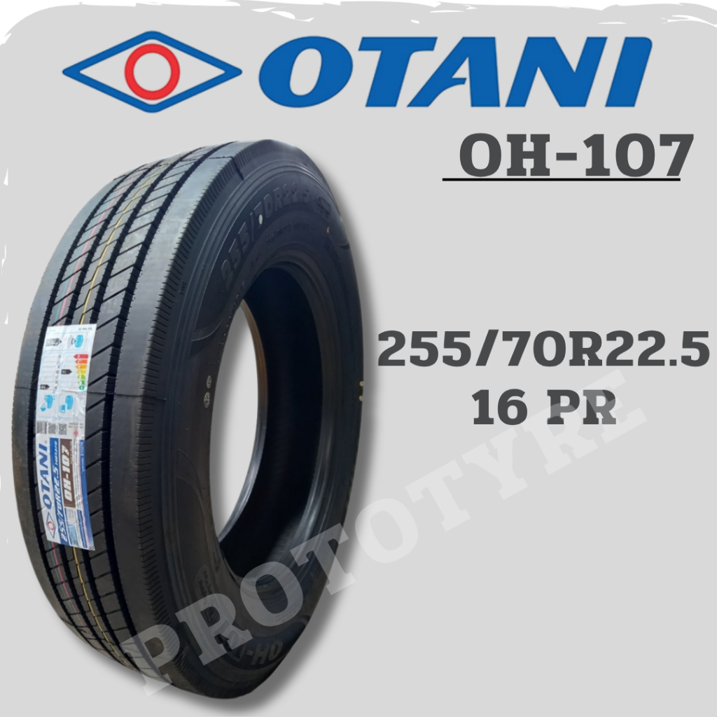 ยางรถบรรทุกเรเดียล 255/70R22.5 16PR ยี่ห้อ OTANI รุ่น OH-107