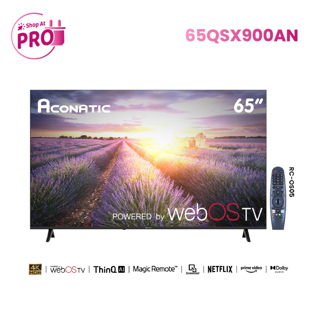 Aconatic ทีวี 65 นิ้ว LED 4K HDR10 WebOS TV (Wee 3.0) รุ่น 65US900AN Smart TV ระะบบปฏิบัติการ WebOS