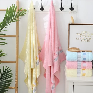 ขนาด70x140cm ผ้าเช็ดตัว ผ้าขนหนูหนาและนุ่ม อัพเกรด ผ้าไหมสีทอง เนื้อผ้าหนาอย่างดี ผ้าcotton100%