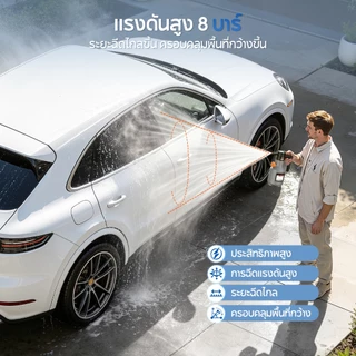 SOARFLY เครื่องพ่นโฟมล้างรถ 2ลิตร เครื่องพ่นโฟมไฟฟ้าแรงดันสูงแบบชาร์จไฟได้สำหรับรถสวนทำความสะอาดบ้าน