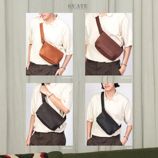 Hot! GUATE - รุ่น STANDARD กระเป๋าคาดอกหนังแท้ อีกหนึ่งรุ่นฮิตของเรา ดีไซน์เรียบง่าย กระเป๋าผู้ชาย คาดเอว
