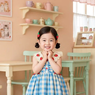 Babyonline(Y219)A5 (ส่งด่วน1วัน) ชุดกระโปรงแฟชั่นเด็กผู้หญิงผ้าฝ้ายลายน่ารัก
