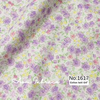 Aom Fabrics 🌷ผ้าคอตตอน 100% twill 64 นิ้ว No.1615-1619 เนื้อเนียนนุ่ม ผ้าเมตร ผ้านำเข้า พร้อมส่ง