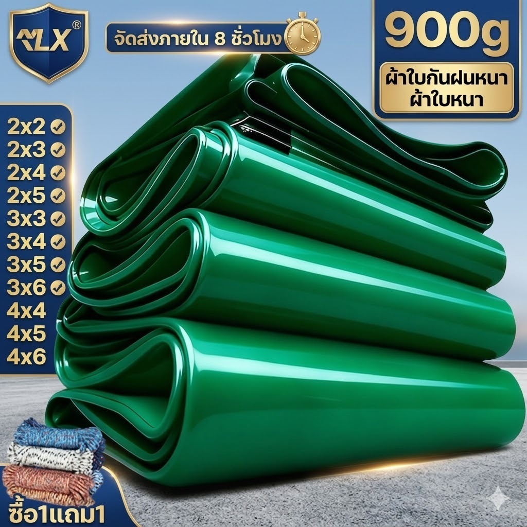 5A+กันน้ำ ผ้าใบPVC หนาพิเศษเพิ่ม ผ้าใบกันแดดฝน ผ้ายางกันฝน กันฝน/กันแดด การชดเชยความเสียหาย ผ้าใบกันฝนหนา