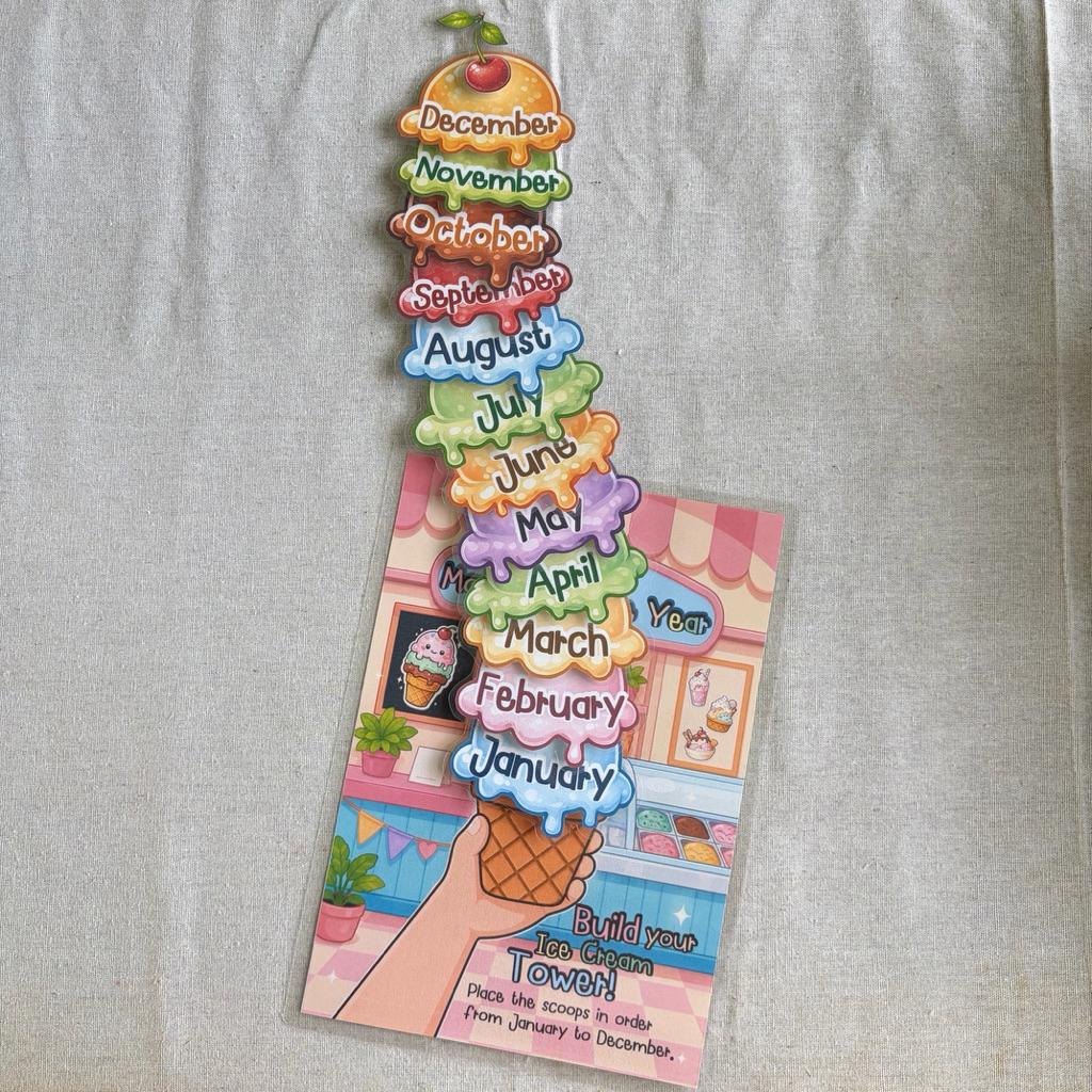Ice Cream Tower – Months of the Year