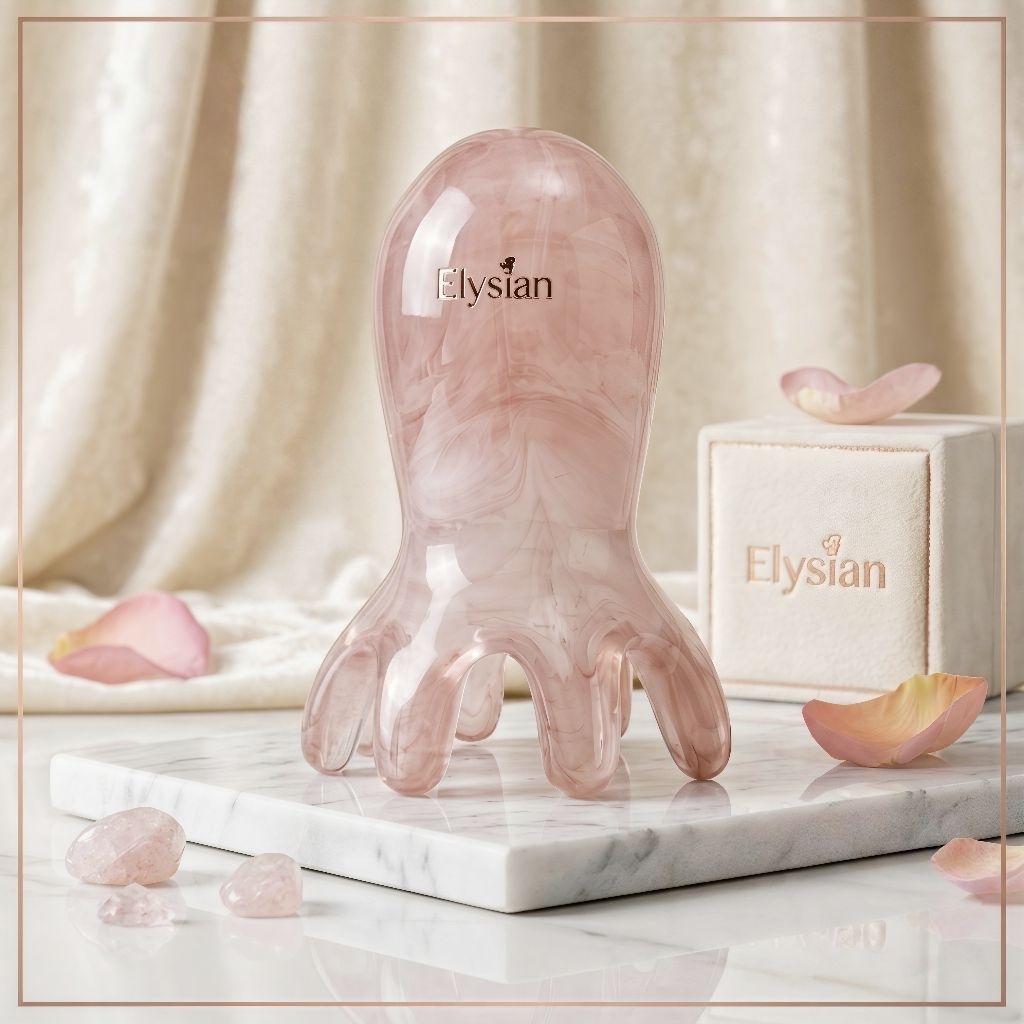 [Elysian] Octopus Guasha กัวซาปลาหมึก กัวซาน้องหมึกอิลีเชียน กัวซานวดศีรษะ หินนวดศีรษะ หินนวดกดจุด หวีนวด massage comb