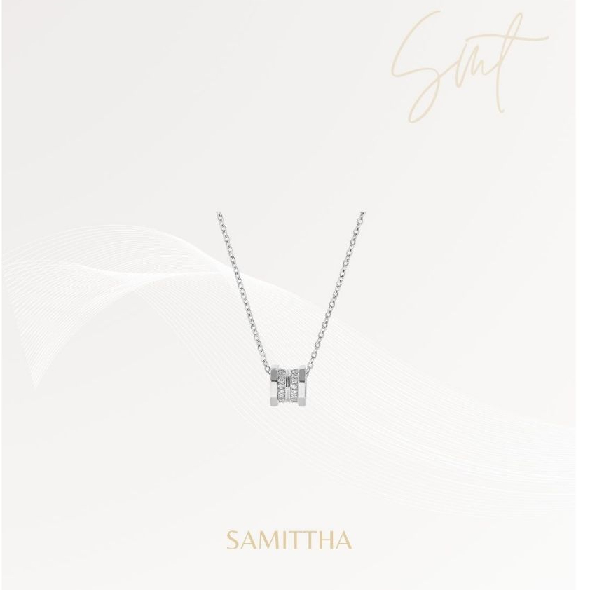 Samitthaสร้อยคอเพชรCZพร้อมจี้ สไตล์มินิมอลแมทช์ง่ายรุ่น DIM Necklace [รับประกัน 14 วัน]