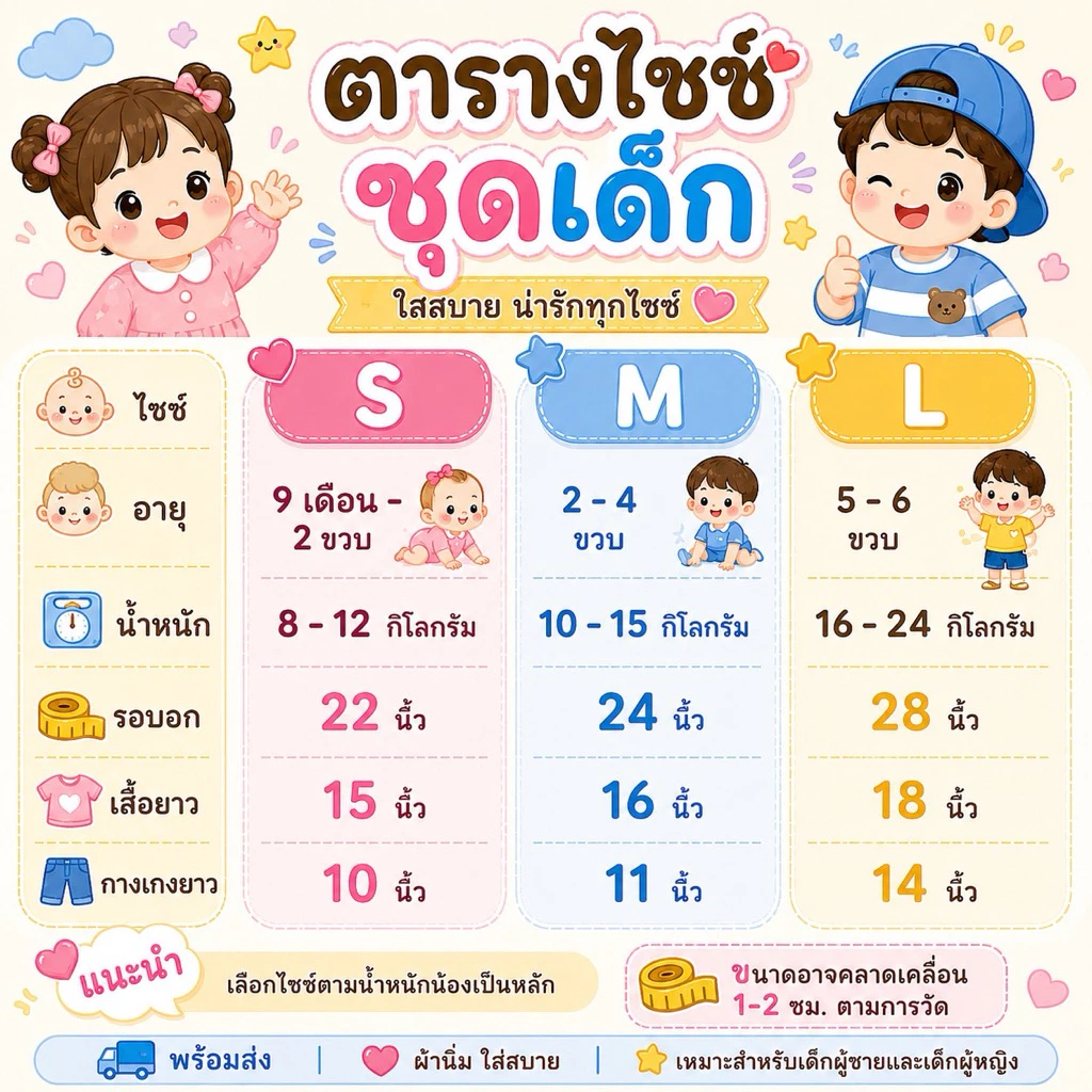 ชุดเด็ก สกีนหน้าหลัง เสื้อกางเกง ส่งจากไทย thumbnail 8
