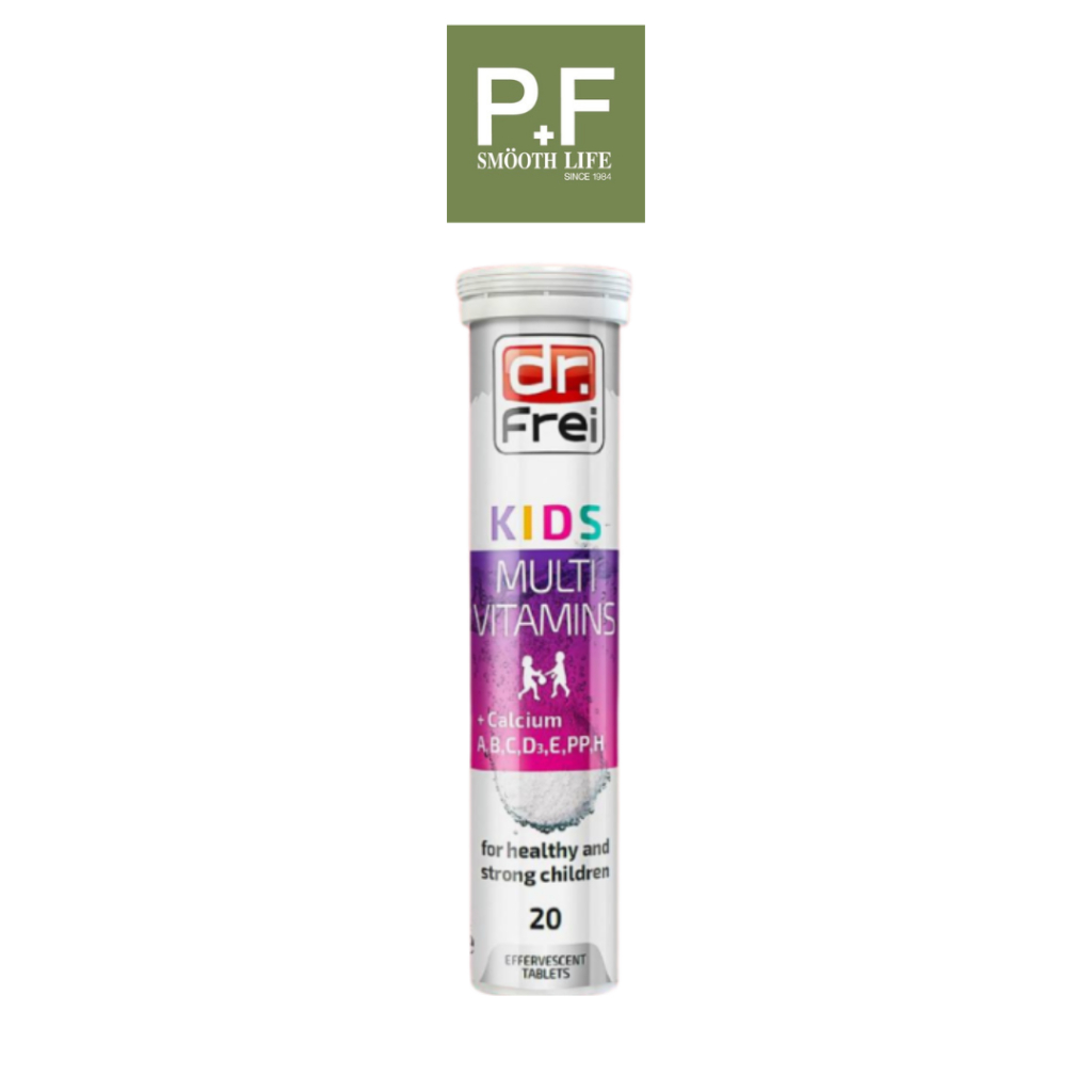 (2ชิ้น) Swiss Energy (Dr.frei) Kids Multi vitamin + Calcium วิตามินเม็ดฟู่ 20 เม็ด เสริมอาหารสำหรับเด็ก