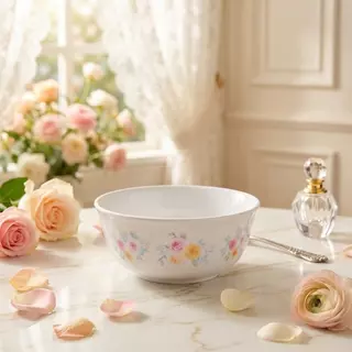จานชามเมลามีน ลาย Rose Chiffon (โรส ชิฟฟอน)แบรนด์ Srithai Superware