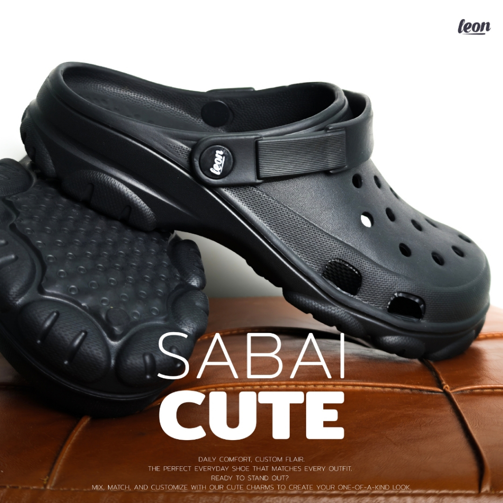 Leon : รองเท้าแตะเพื่อสุขภาพ รุ่น Sabai Cute วัสดุ EVA พื้นนุ่ม ตกแต่งด้วย Charm ได้