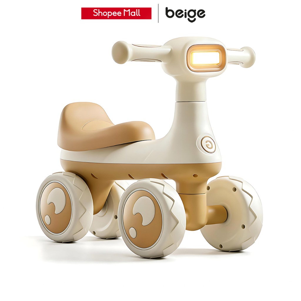 Beige จักรยานสมดุล จักรยานทรงตัว จักรยานฝึกการทรงตัว มีเพลง มีไฟ Balance bike 2-5 ขวบ