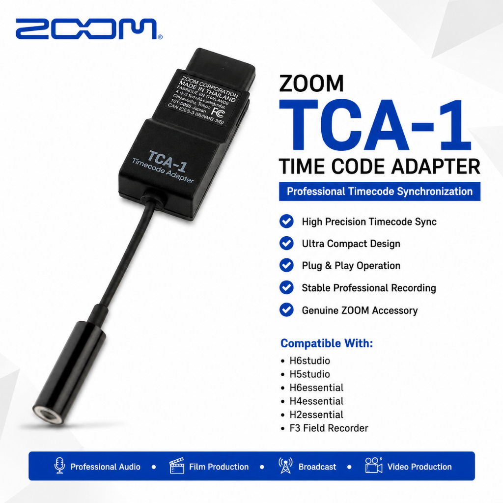 ZOOM TCA-1 Time Code Adapter for H6studio H5studio H6essential H4essential H2essential F3