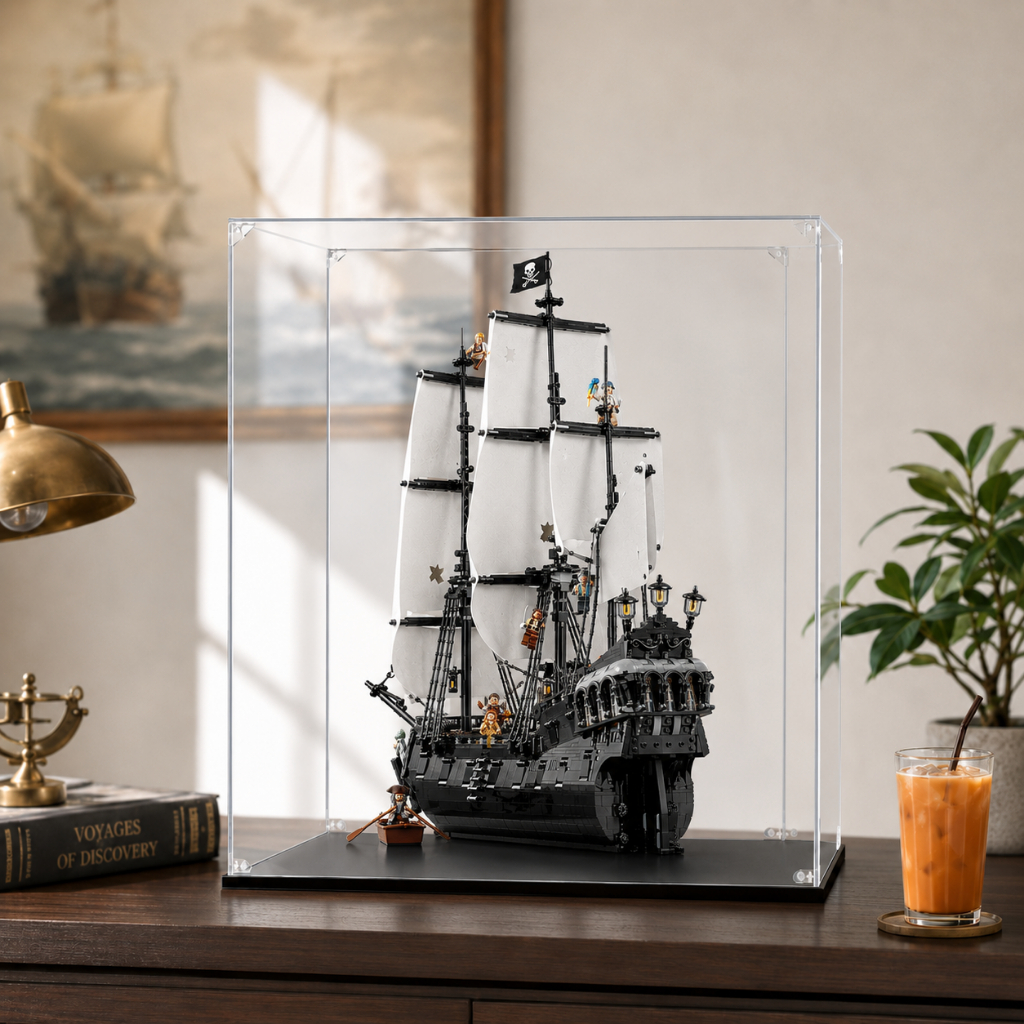Acrylic Display Box กล่องโชว์อะคริลิค กันฝุ่น LEGO 10365 Pirate Ship ตู้โชว์โมเดล เรือโจรสลัด ของสะสม สั่งทำตามขนาด