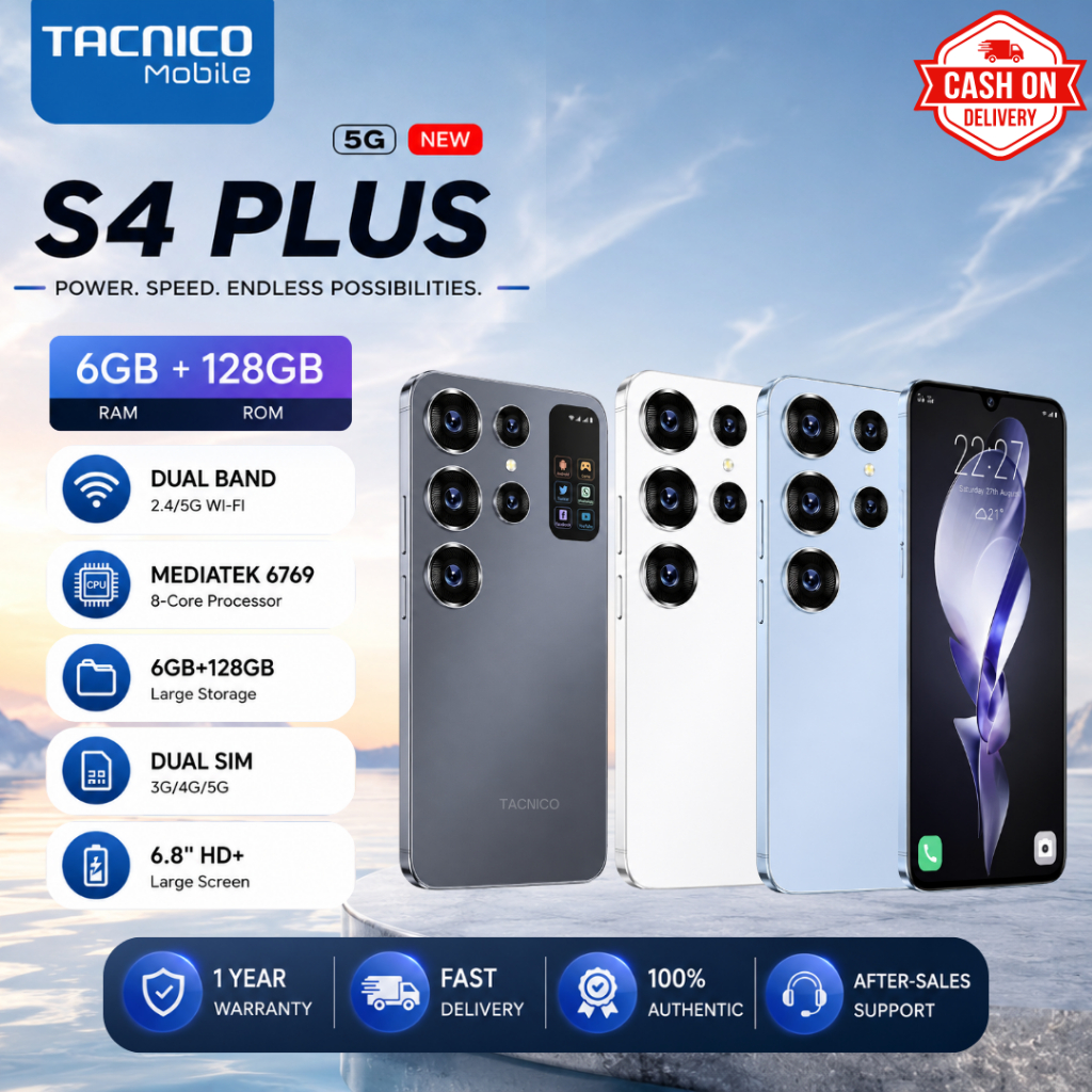 TACNICO S4 Plus 5G Smartphone 6GB+128GB | 6.7" LCD Display | 16MP Cameras | 4500mAh Battery