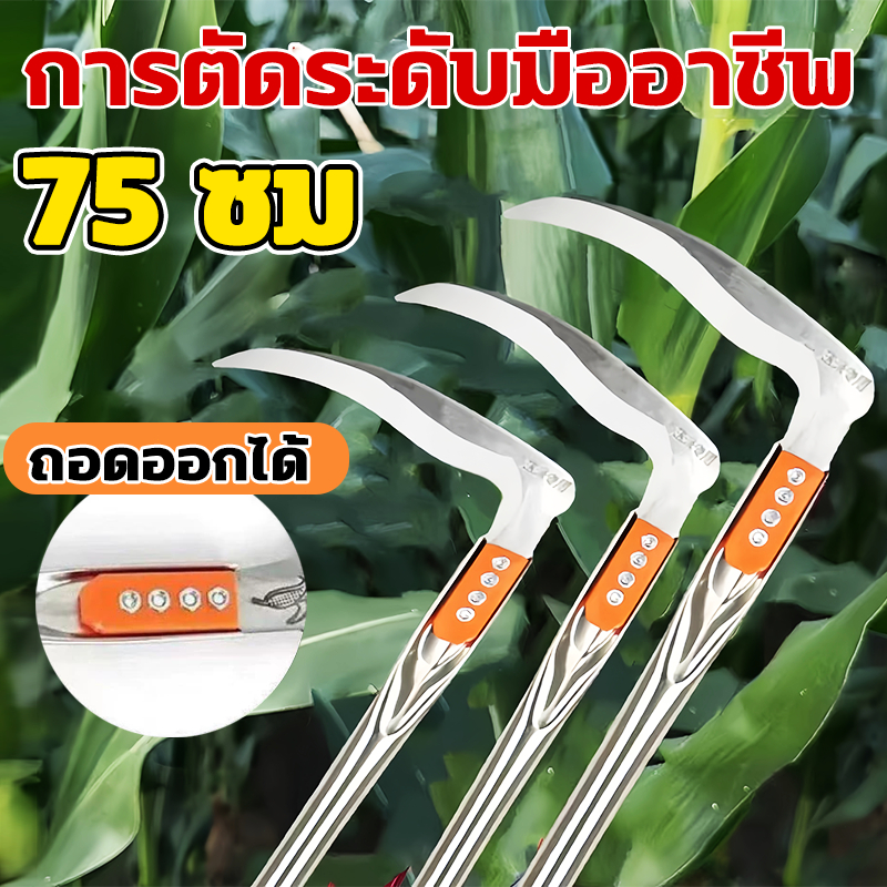 เคียวเหล็กแมงกานีส 75cm เคียวการเกษตร มีดดายหญ้า เคียวแมงกานีส เคียว คมและทนทาน ที่จับกันลื่น คียวตัดกิ่งไม้ คุณภาพดี