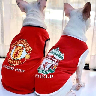 เสื้อกล้ามหมาแมว ผ้ายืดอย่างดี ลายฟุตบอล สโมสรชั้นนำ กระต่าย แฮมเตอร์ เสื้อหมาใหญ่ รองรับถึง 40 kg.