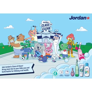 Jordan Step 0 ยางกัดและแปรงสีฟันฝึกหัดสำหรับเด็ก (0–24 เดือน)